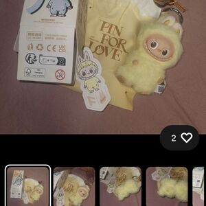 AUTHENTIC POPMART PIN FOR LOVE LETTER 'F' PLUSH PENDANT